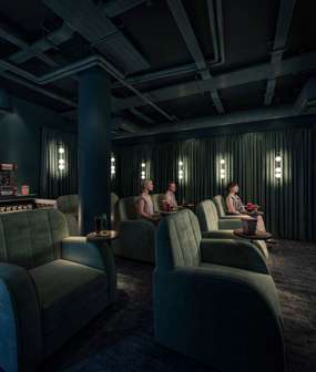 Spend evenings cosying up in front of a film in our cinema room